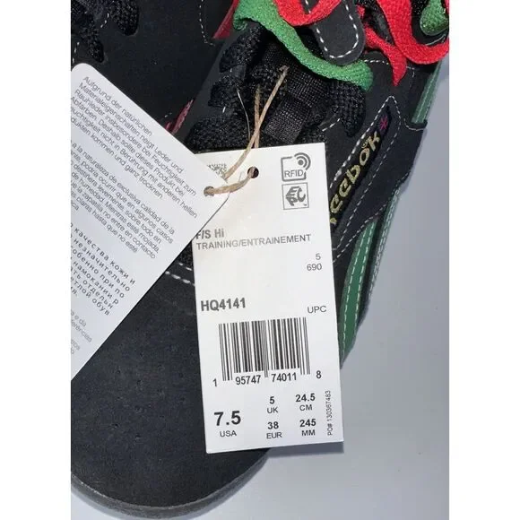 Reebok Freestyle Hi-Top‎ Sneakers Human Rights,  Women Size 8 HQ4141 Black NEW - Picture 5 of 7